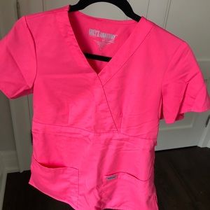 Grey’s Anatomy Hot Pink Scrub Top - SMALL